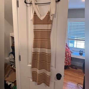 Striped tank dress - sweater material